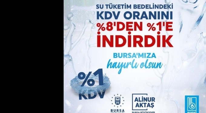 KDV indirimiyle su faturaları daha da düşecek