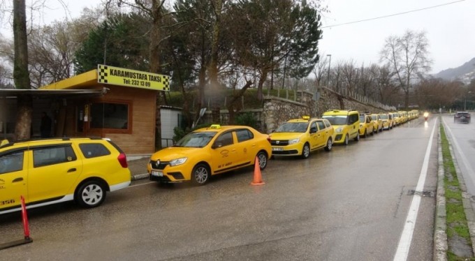 Bursa'da taksimetre ayar kuyruğu