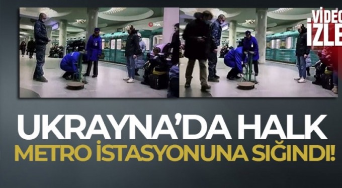 Ukrayna'da halk metro istasyonuna sığındı