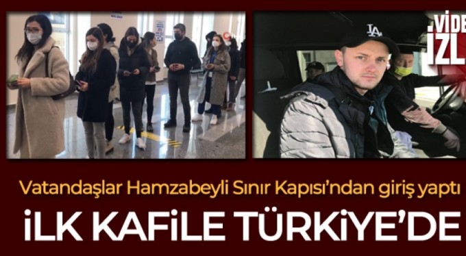 Ukrayna'dan tahliye edilen ilk Türk kafilesi Edirne'ye geldi