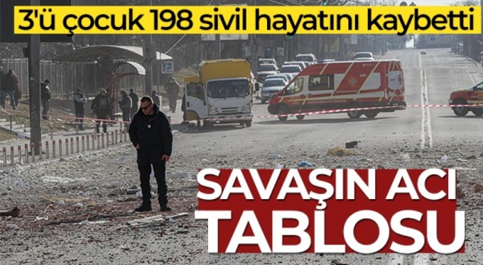 Ukrayna Sağlık Bakanlığı: '3'ü çocuk 198 sivil hayatını kaybetti'