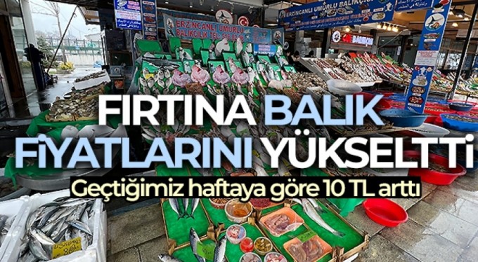 Fırtına balık fiyatlarını yükseltti