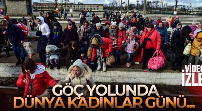 Ukraynalı kadınlar Dünya Kadınlar Günü'nü göç yolunda geçiriyor