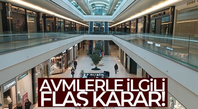 AVM'ler 12.00-19.00 arası açık olacak