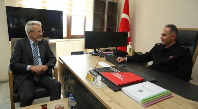 Başkan Erdem'den Üsteğmen Aktaş'a hayırlı olsun ziyareti