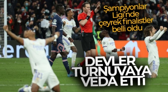 Şampiyonlar Ligi'nde çeyrek finalistler belli oldu