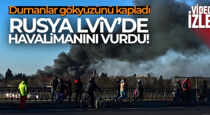 Rusya Lviv'de havalimanını vurdu