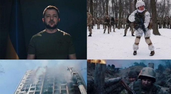 Zelenskiy, Ukrayna'daki savaşın çarpıcı görüntülerini yayınladı