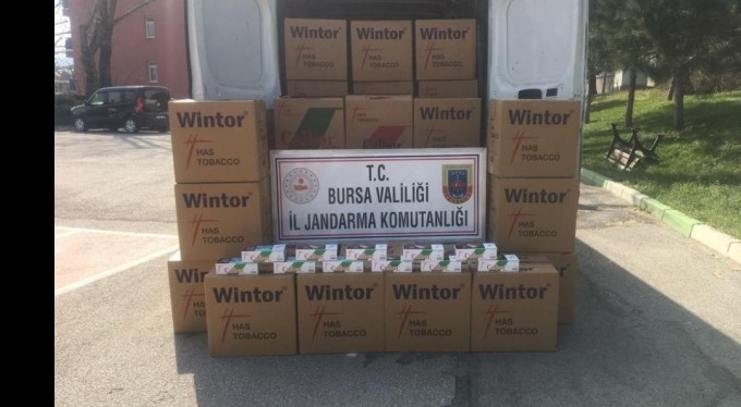 Bursa'da 1,5 milyon liralık kaçak sigara ele geçirildi
