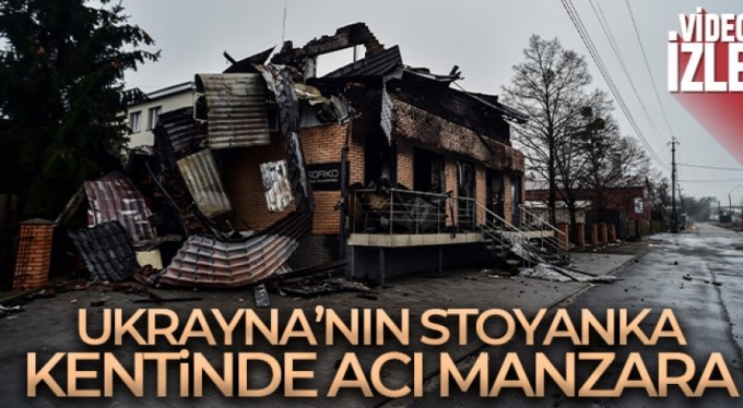 Ukrayna'nın Stoyanka kentinde acı manzara
