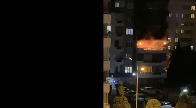 Bursa'da korkutan yangın.. Ev alev alev yandı