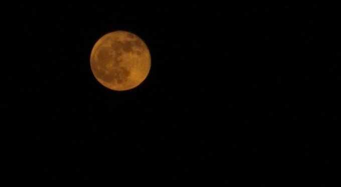 Bursa'da dolunay görenleri mest etti