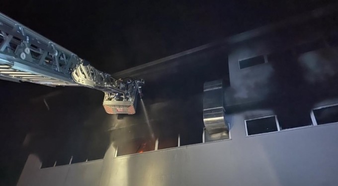 Bursa'da korkutan fabrika yangını