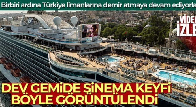 İstanbul manzaralı dev gemide sinema keyfi