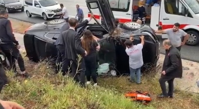 TBMM Başkanı korumaları kaza yaptı