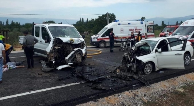 TOGG şantiye girişinde feci kaza