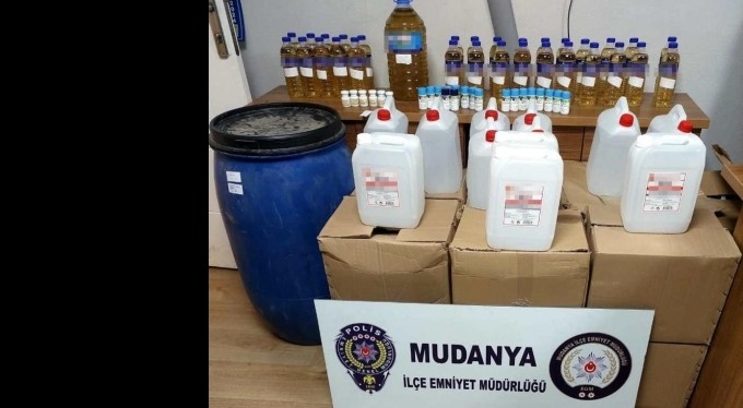Mudanya'da sahte içki operasyonu