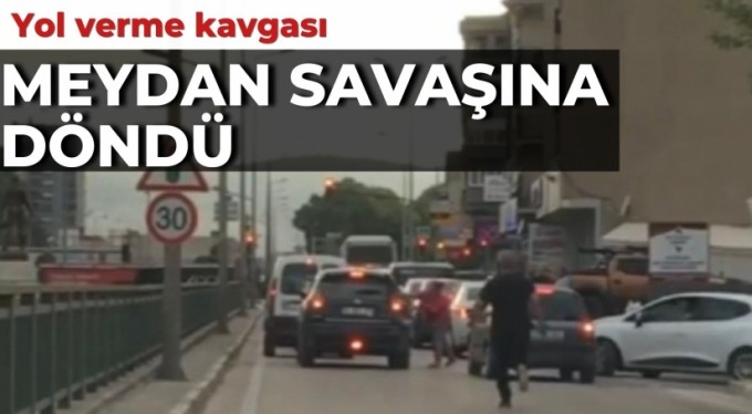 Yol verme kavgasında ortalık meydan muharebesine döndü