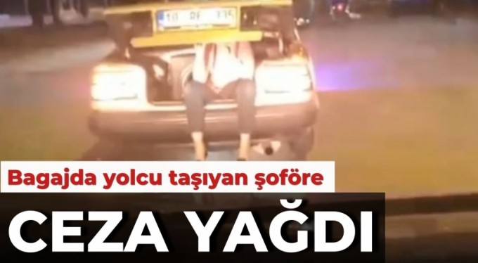 Bursa'da bagajda yolcu taşıyan sürücüye ceza yağdı