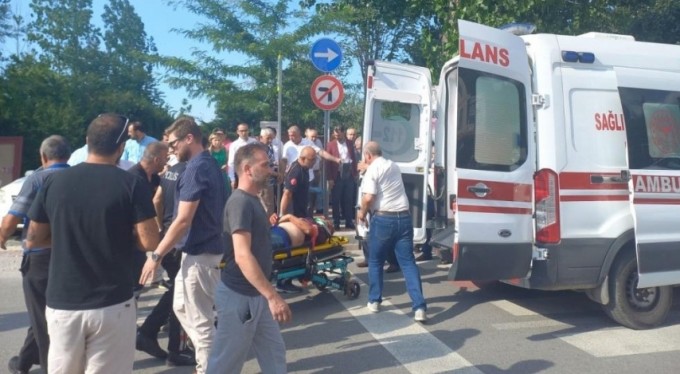 Motosiklet sürücüsü ölümden döndü