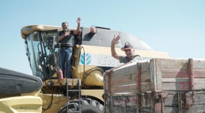 Mustafakemalpaşa'da buğday hasadı başladı
