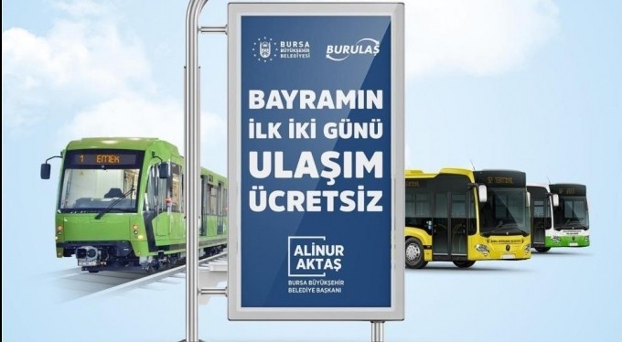 Bursa'da bayramda ulaşım ilk iki gün ücretsiz