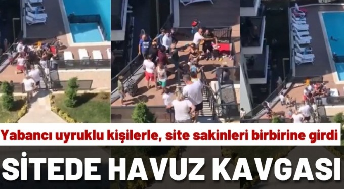 Bursa'da havuza girmek isteyenler ile site sakinleri arasında kavga çıktı