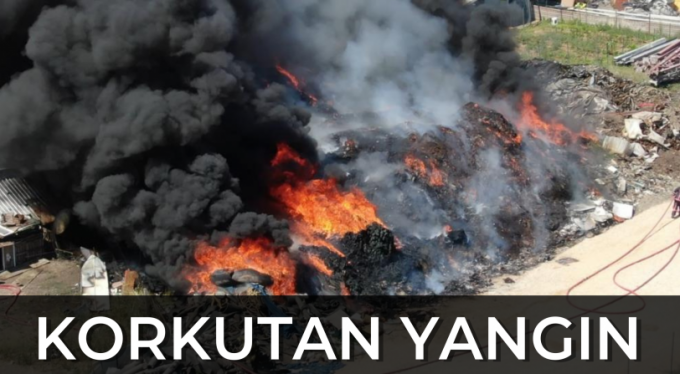 Geri dönüşüm tesisinde korkutan yangın