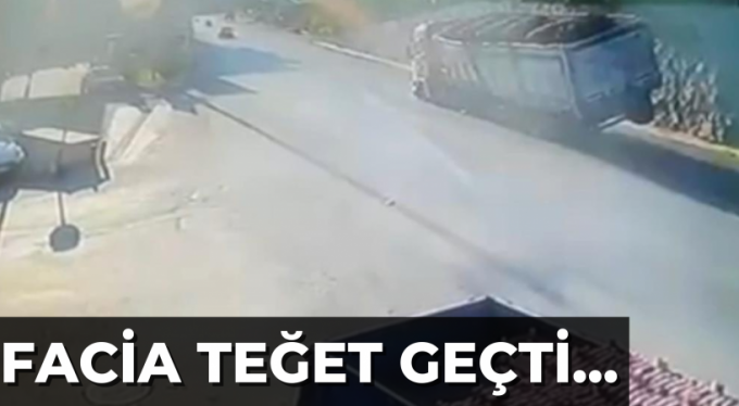 Bursa'da facia teğet geçti...O anlar kamerada