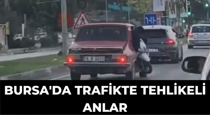 Bursa'da trafikteki tehlikeli anlar kameralarda