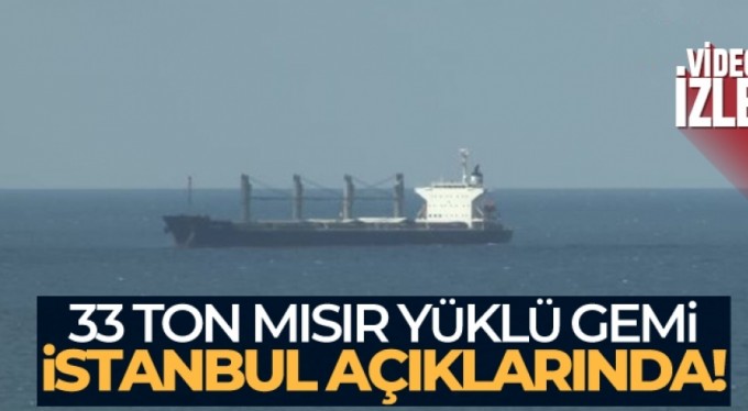 Odesa'dan hareket eden 33 ton mısır yüklü gemi İstanbul'a ulaştı