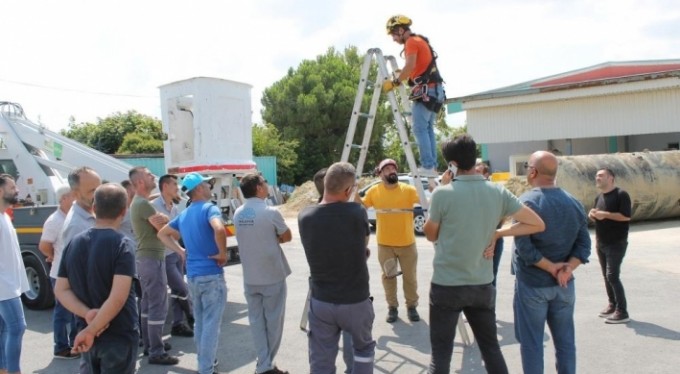 Nilüfer Belediyesi personeline 'yüksekte çalışma' eğitimi