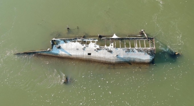 Tuna Nehri'ni kuraklık kurbanı! 2. Dünya Savaşı'nda batan gemi ortaya çıktı