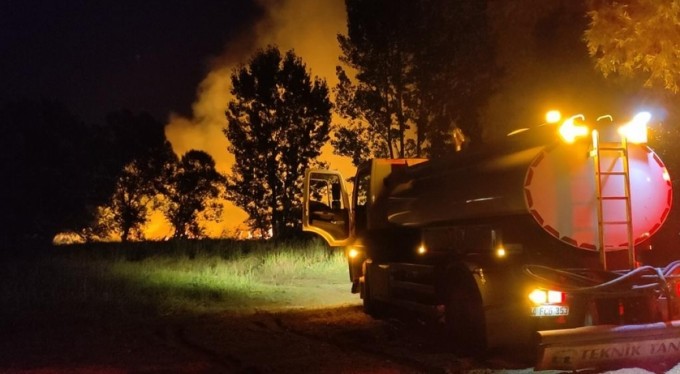 Bursa'da korkutan yangını! Sazlık alan alev alev