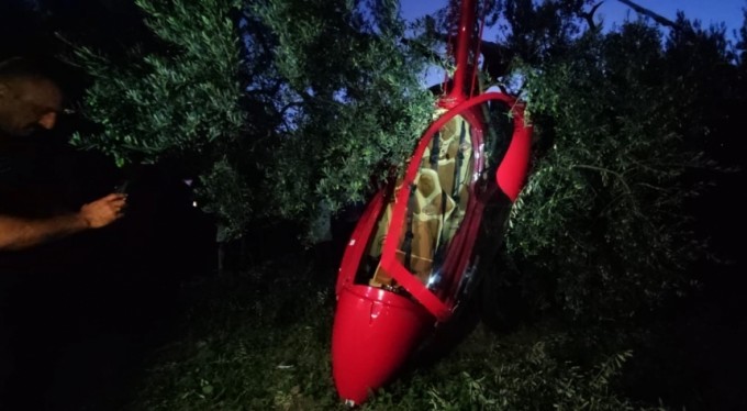 Son dakika! Bursa'da helikopter tipi hava aracı düştü
