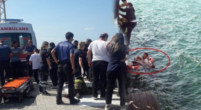 Bursa'da korku dolu anlar! Fırtınada denize düşen yaşlı adam için seferber oldular