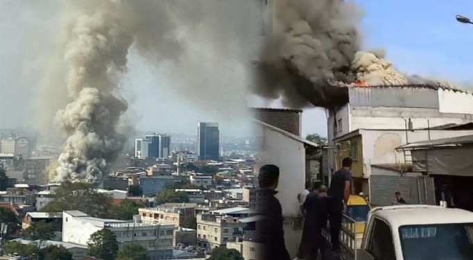 Bursa'da sandalye fabrikasında büyük yangın! Dumanlar gökyüzünü kapladı