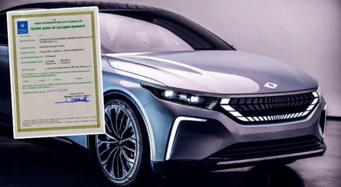 Başkan Alinur Aktaş paylaştı... İşte Bursa'da üretilen TOGG Fabrikası'nın ruhsatı