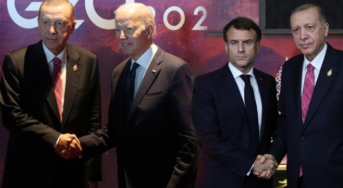 Cumhurbaşkanı Erdoğan, Biden ve Macron ile görüştü