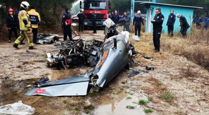 SON DAKİKA! Bursa'da eğitim uçağı düştü! 2 ölü