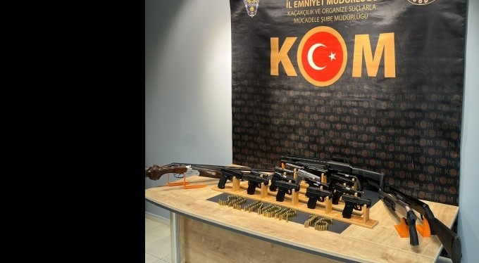 Bursa'da silindir operasyonu... 14 silah ele geçirildi