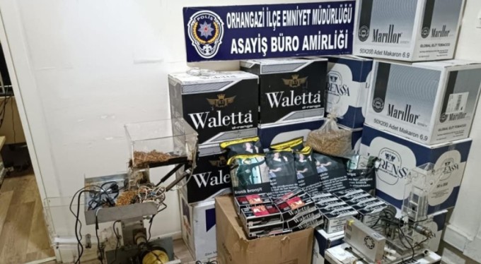 Bursa'da polisten kaçak tütün operasyonu: 1 gözaltı