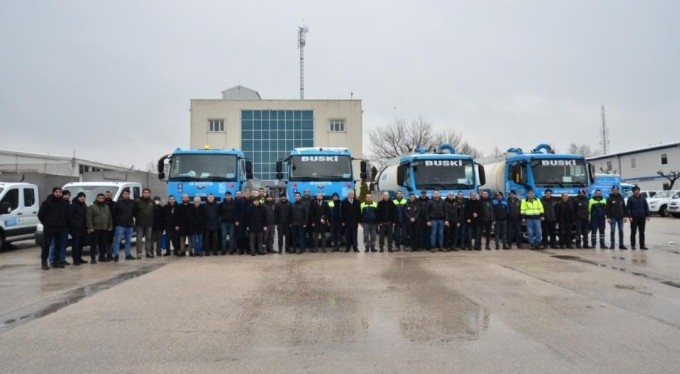 Afet bölgesinde altyapıya BUSKİ müdahalesi