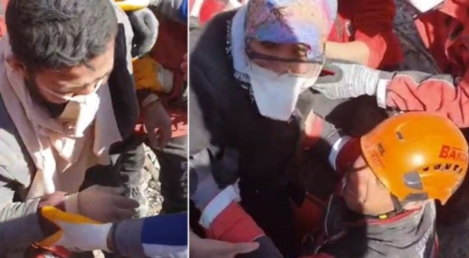 Bursa ekibi 203 saat sonra 7 katlı bina enkazının en dibinden sağ çıktılar