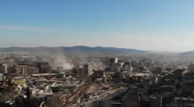 Kahramanmaraş'ın deprem sonrası son hali! Havadan böyle görüntülendi