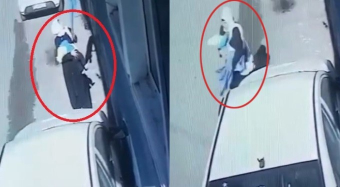 Bursa'da kadın hırsız kamerada! Kucağındaki bebekle birlikte..