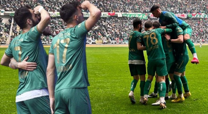 Bursaspor 1-0 Amedspor... Timsah Amedspor'u devirip liderlikten etti