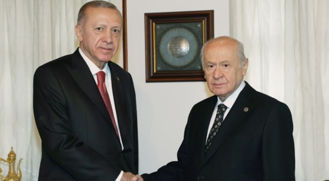 Erdoğan, Devlet Bahçeli'yi kabul etti