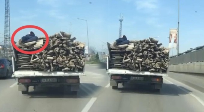 Bursa'da tehlike dolu anlar kamerada! Kendi canını hiçe böyle saydı