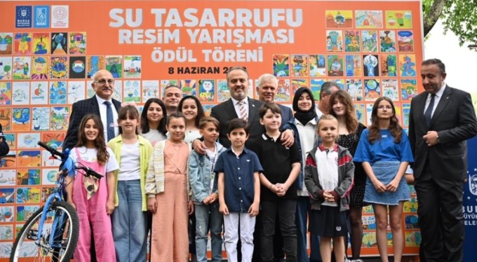 Bursa'da küçük ressamlar susuzluğu anlattı
